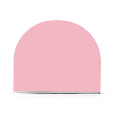Imagem de Porta-guardanapos de acrílico rosa, bandeja de guardanapo em forma de U para banheiro, suporte de toalha de mão de papel