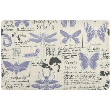 Imagem de TSENQUE Capacho personalizado com insetos libélula, tapete engraçado para porta da frente, decoração de varanda, tapetes antiderrapantes para casa, lavável 81 x 50 cm