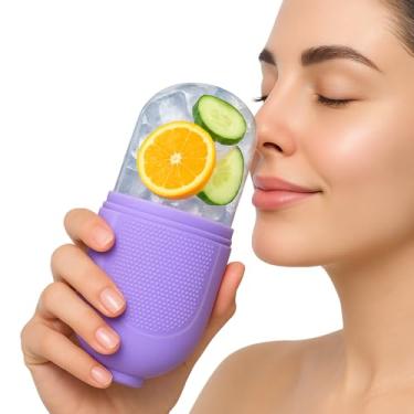 Imagem de Rolo Facial de Gelo em Silicone Massageador Facial para Rosto Reduz Inchaço Melhora Circulação e Fecha Poros (Cor sortido)