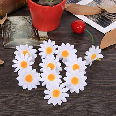 Imagem de Generic 11 Cores 100 Peças Margarida Gerbera Tecido Flores Cabeças Decorações Realistas de Festa de Casamento para Artesanato Faça você Mesmo Amarelo Rosa Branco Vermelho Rosa para Taças de Vinho