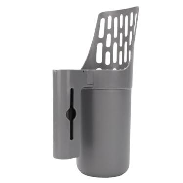 Imagem de GLOGLOW Colher de Areia para Gatos Com Dispensador de Sacos Colher de Areia para Gatos Com Suporte, Lata de Resíduos de Grande Capacidade Pá Ergonômica 2 Em 1, para 10 15 Sacos de, para Caixa de