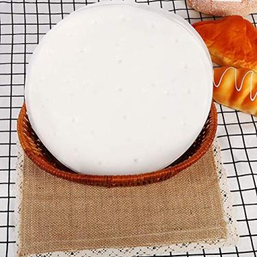 Imagem de GLOGLOW para Cozimento, para de Bambu, 10 Polegadas, Antiaderente, 50 Peças, Polpa de Madeira de Qualidade Alimentar, Perfurado para Circulação de, Produtos de Panificação (10 polegadas)