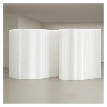Imagem de Room divider Tela de divisória de parede de papel flexível, painel de parede dobrável escalável e deformável para sala de armazenamento(White,2X1.6M/6.5X5.2FT)