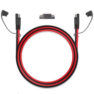 Imagem de TMH Cabo de extensão SAE 14 AWG - 1,8 m SAE para SAE conector SAE conector de painel solar cabo de extensão para motor automotivo RV bateria (1 peça)