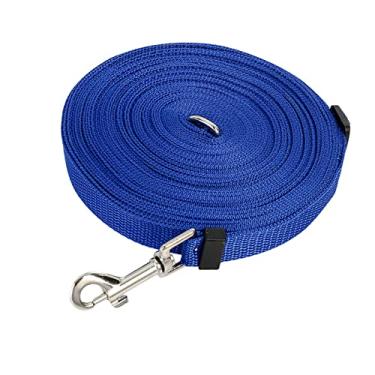 Imagem de Mingzhe Coleira Longa Ajustável para Cães, Treinamento Portátil, Cães Grandes, Caminhada, Acampamento, Natação (Azul)