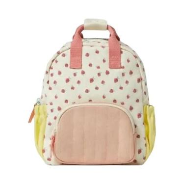 Imagem de Mochila Infantil De Algodão Com Estampa De Morango Da Disney, Bolsa Es