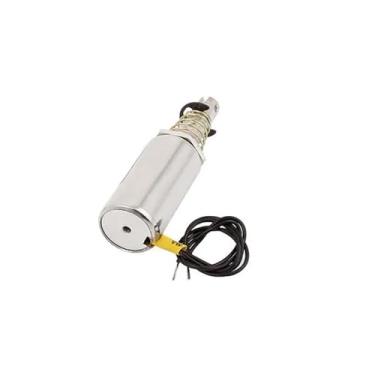 Imagem de Eletroímã solenoide tubular de movimento linear tipo tração DC 12V/DC24V Força MQ8-Z12 1 peça (DC24V)