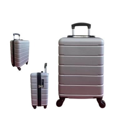 Imagem de Mala de Viagem com Rodinhas 360° Rígida com Cadeado – Tamanhos PP a G – Bagagem Resistente para Viagem(CINZA (P) - 323)