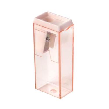 Imagem de Apontador Escolar Com Depósito Cores Pastéis BRW Rosa, Rosa