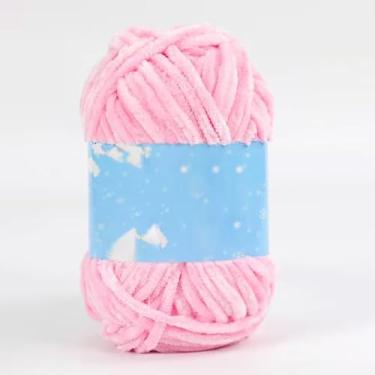 Imagem de Fio de Chenille Macio Super Grosso para Crochê Tricô Tecelagem Artesanato DIY Amigurumi Textura Confortável e Luxo Projetos Manta Bebê Roupas Cachecói
