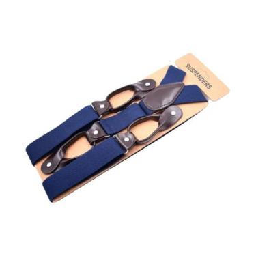 Imagem de Suspensórios Unissex Vintage Ajustáveis Com Elástico, Detalhes Em Cour