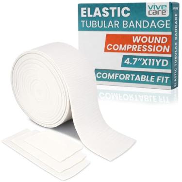 Imagem de Vive Care Bandagem Tubular Elástica Vive -(4,7" X 33 Pés) Tubo De Meia Para Braços E Pernas - Manga De Compressão De Algodão Elástico Para Tratamento De Feridas - Tubo De Gaze De Malha De Tecido Para