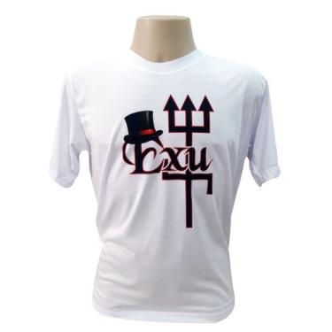 Imagem de Camiseta Branca Personalizado Orixá Exu Tranca Rua Das Almas - Hira De