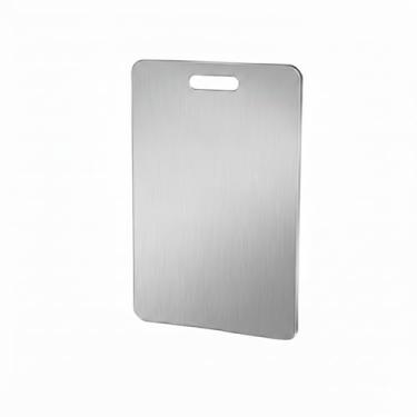 Imagem de Tábua de Corte Profissional em Aço Inoxidável 304, Retangular, 46 x 30 cm, para Cozinha