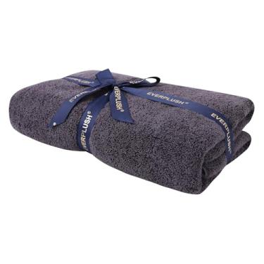Imagem de Everplush Toalha de banho de luxo Country Terry Series (76 x 142 cm) - 1 pacote, toalha grande de secagem rápida altamente absorvente, toalha supermacia de algodão penteado e microfibra para banheiro