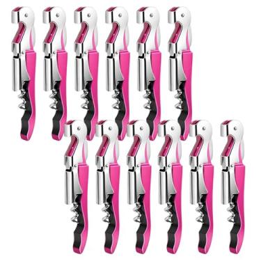 Imagem de Abridor de chaves de vinho, abridor de garrafa de vinho inoxidável para aplicações em casa, escritório, cozinha, restaurante, bar (12, rosa)