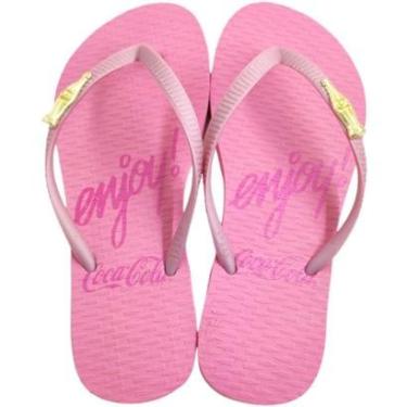 Imagem de Chinelo de Dedo Feminino Casual Dia a Dia Borracha Coca Cola Enjoy Bright Cc4161-Feminino