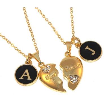 Imagem de Colar Amigas Forever Friends Best Inicial Folheado 18k - Milena Folhea