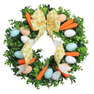 Imagem de oshhni Guirlanda de Páscoa para Decoração de Porta de Entrada Na Primavera, Ideal para Celebrações de Páscoa em Casa.