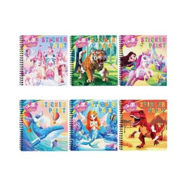 Imagem de Livro De Pintura Com Adesivos Para Meninas, Livro De Quebra-cabeça Inf