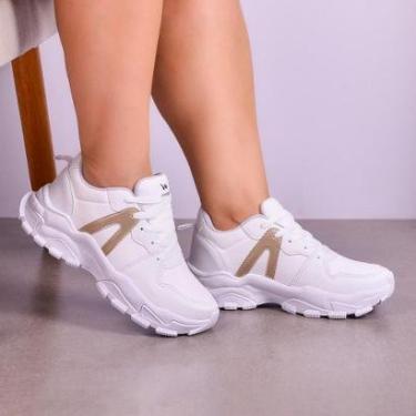 Imagem de Tenis Casual Feminino Plataforma Lançamento Confortável Tradicional-Feminino