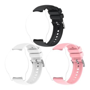 Imagem de Harikiri Pulseiras de silicone de 20 mm compatíveis com Garmin Vivoactive 6/5/3/3 Music, Garmin Venu Sq/Venu/Venu 2 Plus/Forerunner 55/165/245/645 para mulheres e homens, 20mm, Amazonita
