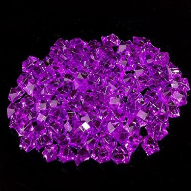 Imagem de Pedra de cristal acrílica colorida vaso transparente pedra decorativa aquário decoração de casamento para casa