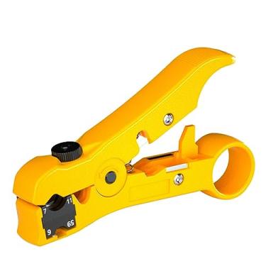 Imagem de Alicate de Piscação Cabos Multifuncional Ferramenta Manual Corte e Fios para Cabo Coaxial Rede Telefônico TV Alça Ergonômica com Aderência Confortável Compacto Portátil Lâminas Aço SK5 Afiadas -ferrug