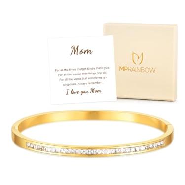 Imagem de Pulseiras femininas de ouro - Pulseira de zircônia cúbica banhada a ouro 18 K, pulseira clássica de cristal de zircônia cúbica, joia moderna, festa, Natal, aniversário, dia dos namorados, presentes