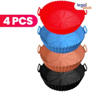 Imagem de Forma de Silicone para Air Fryer Redonda 20cm – Reutilizável, Antiaderente, Resistente ao Calor até 260°C, Fácil de Limpar – Acessório para Fritadeira Elétrica(4)