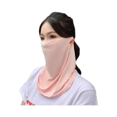 Imagem de Máscara Protetora UV De Verão Em Seda Gelada Para Pescoço E Rosto, Len