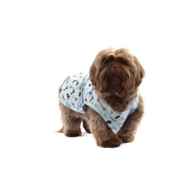Imagem de Camiseta Dinos para Cachorro e Gato Pet - Bichinho Chic, Azul, 5