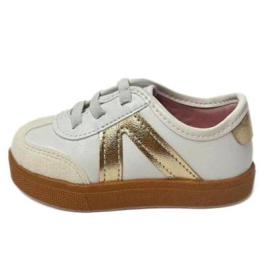 Imagem de Tenis Molekinha Baby Casual Brilho Lateral, Branco, 22