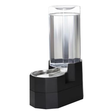 Imagem de RIZZARI Dispensador de água para cães grandes: alimentador automático de 9L com tigela de aço inoxidável - base antiderrapante elevada - bebedouro de animais de estimação auto-recarregável para cães e