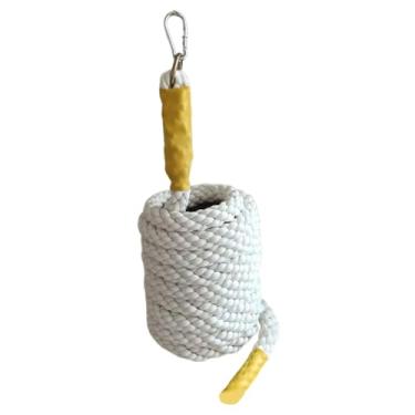 Imagem de Baoblaze Corda de escalada para gatos: economiza espaço, fácil de instalar, acessórios profissionais, portátil e prática para arranhar, com fixação na parede, 300 Cm X 3 Cm