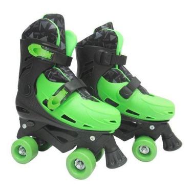 Imagem de Patins roller verde de plástico ajustável numeração do 33 ao 36 - Dm B