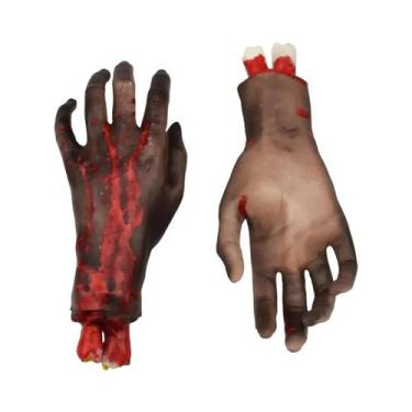 Imagem de Braço E Mão Falsos Realistas De Halloween, Peças De Plástico Sangrenta