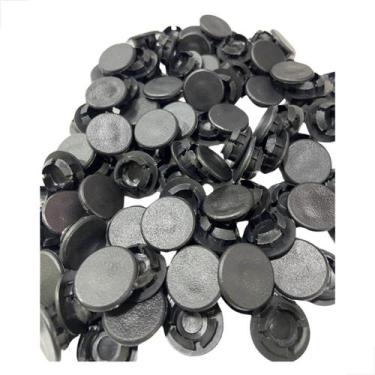 Imagem de Botão Tapa Furo Para Esquadrias Pacote 100 Peças 1/2 Preto - Fast Vidr