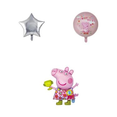 Imagem de Pacote De Balões Da Série Peppa Pig Deepsea 5pcs Balão Redondo Pentagr