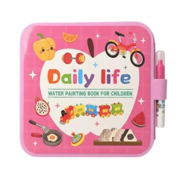 Imagem de Livro de colorir com água | Ferramentas de pintura portátil de desenho animado reutilizável - para viagem, viagem, casa, artesanato, , mesa, estúdio, exterior, pré-escolar, festa