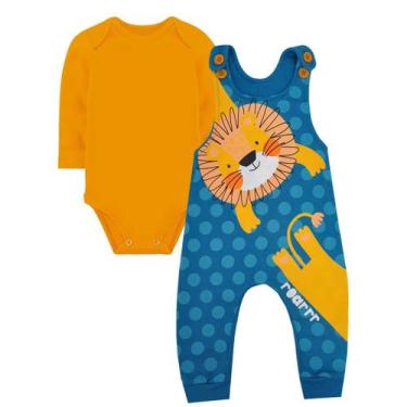 Imagem de Conjunto Jardineira e Body Inverno Menino - Kiiwi, Jar35 azul petroleo