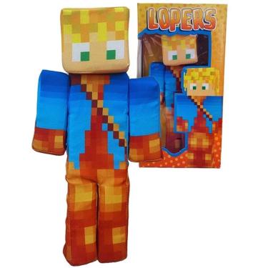 Imagem de Boneco Minecraft Lopers Youtuber Streamers Cosmo KIDS 33 CM Espuma