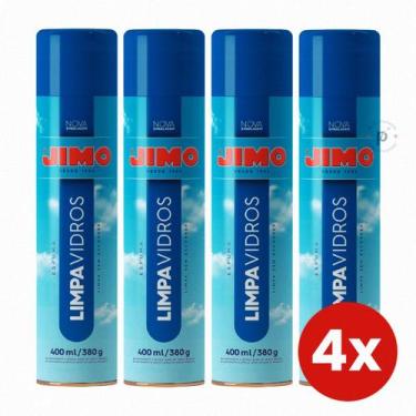 Imagem de Kit Limpa Vidros Jimo Aerossol 400ml Limpeza Profissional Multiuso Acr