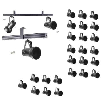 Imagem de Kit 25 Spot Trilho Perfilado Eletro calha Par20 Bulbo OL7