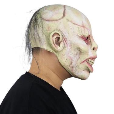 Imagem de Máscara de cosplay Old Man Bald Halloween Zombie Scary Latex - yiweisa