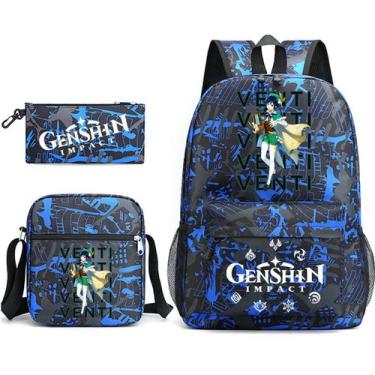 Imagem de Conjunto de mochilas Genshins Impacts Barbatos Cartoon Kids School - Y