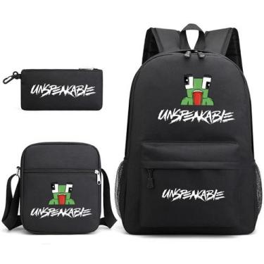 Imagem de Conjunto de mochilas Unspeakables Anime School, 3 peças com bolsa de o