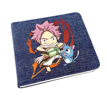 Imagem de Carteira, bolsa de moedas, couro, duas dobras, para anime Fairys Tails