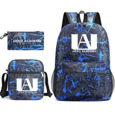 Imagem de Conjunto de mochilas My Heros Academias Anime School, 3 unidades com S