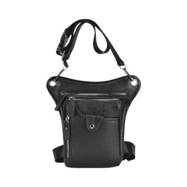 Imagem de Bolsa De Cintura Vintage Masculina Em Couro PU Para Motocicleta, Bicic